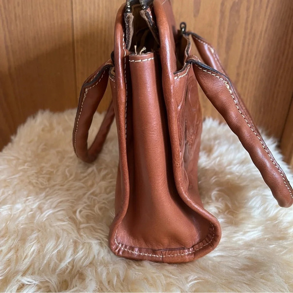 Patricia Nash Paris Tooled Leather Small Satchel - Picture 7 of 9